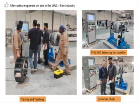 Fan Industry Balancing Machine After Sale Support On Site in UAE