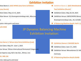Jp Balancing Machines Invites You to Join 2025 Global Exhibition