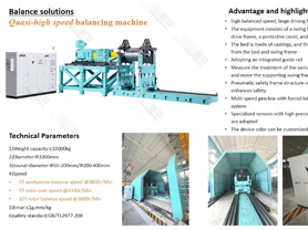 Balance Solutions---Quasi-High Speed Balancing Machine